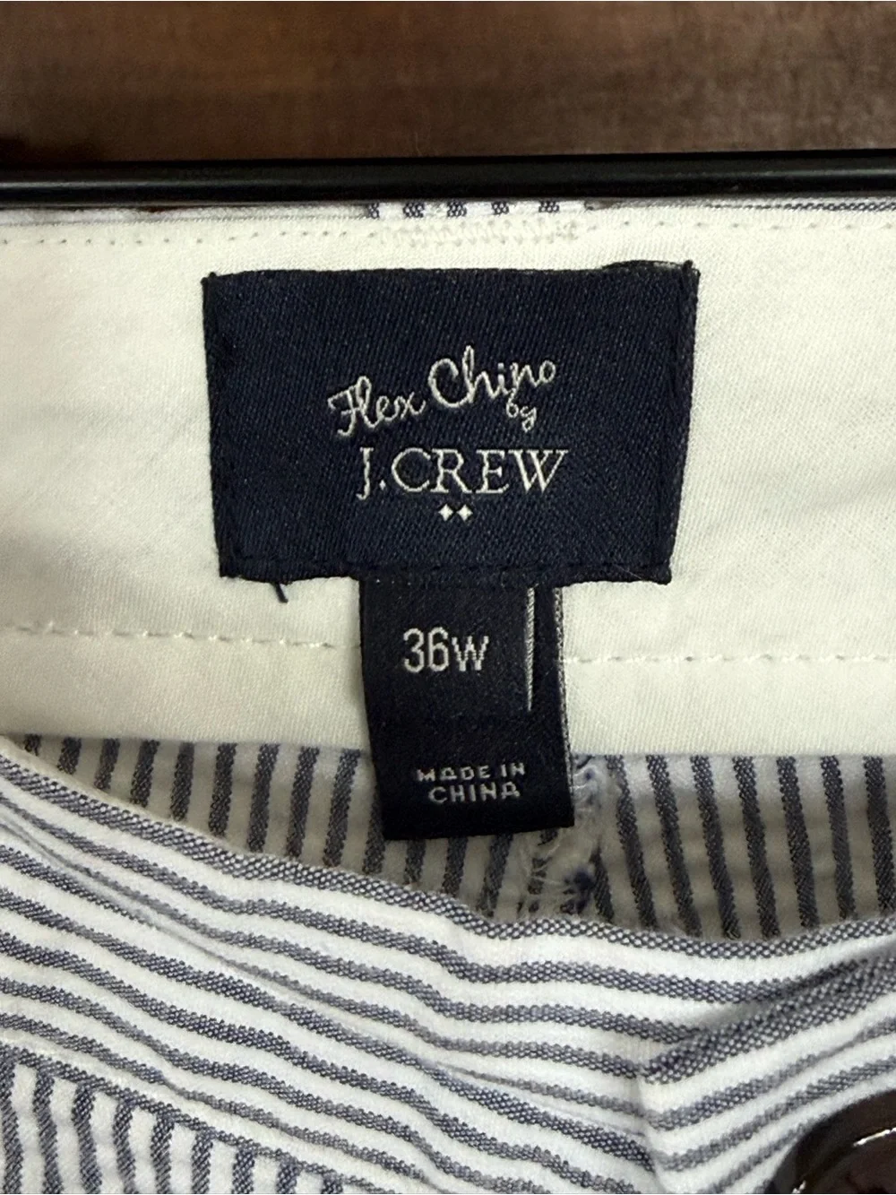 J. Crew - Navy and White Seersucker Stripe Chinos - Men’s 36